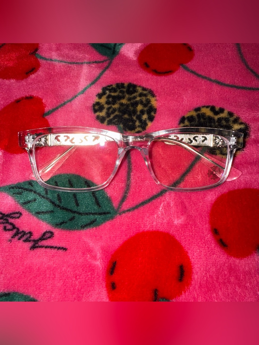 New Clear Rectangular Gothic Cross Eyeglasses